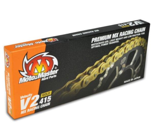 Reťaz Moto-Master V2 415 zlatá, MX, 130 článkov, do 50ccm