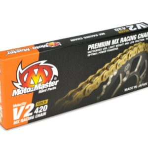 Reťaz Moto-Master V2 420  zlatá, MX, 130 článkov, 65-85 cm3