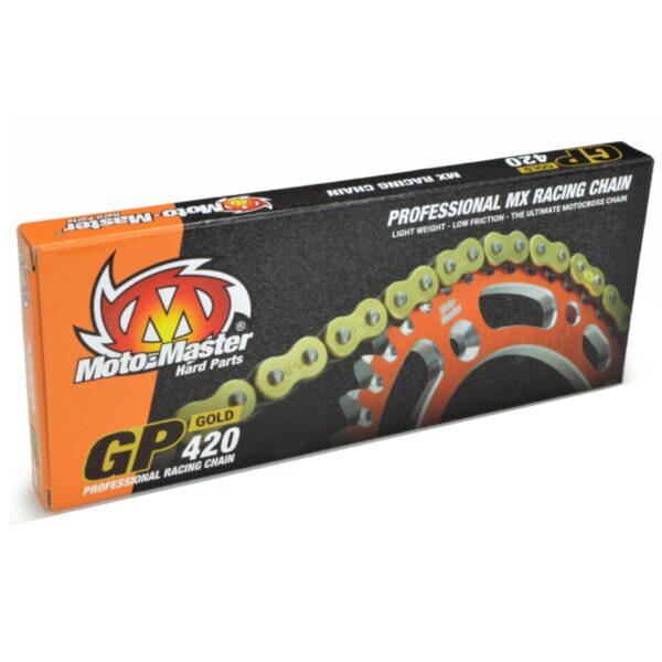 Reťaz Moto-Master GP 420 zlatá, MX, 134 článkov, 65-85ccm